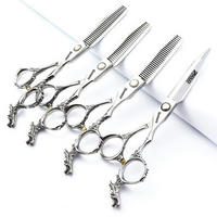 FRISEURSCHERE 6 Zoll 4-teiliges Set - Silberfarben, Metall (6/1/18cm)