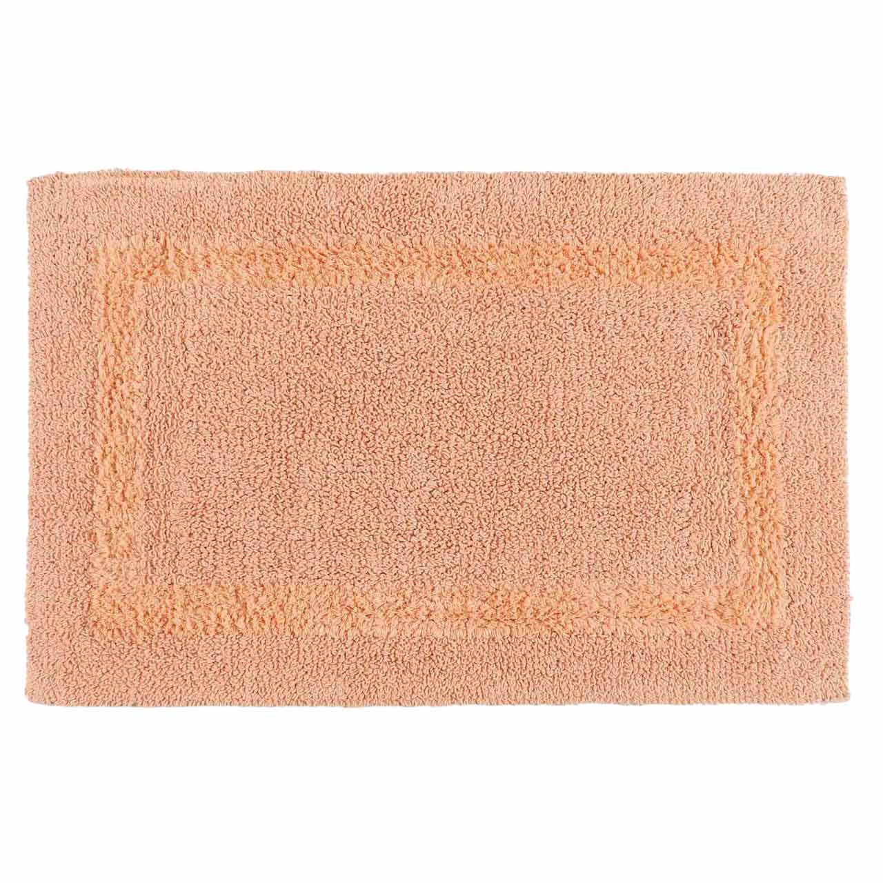 BADEMATTE 50/80 cm, 100% Baumwolle, wendbar - Orange, Textil (50/80cm) - Homescapes