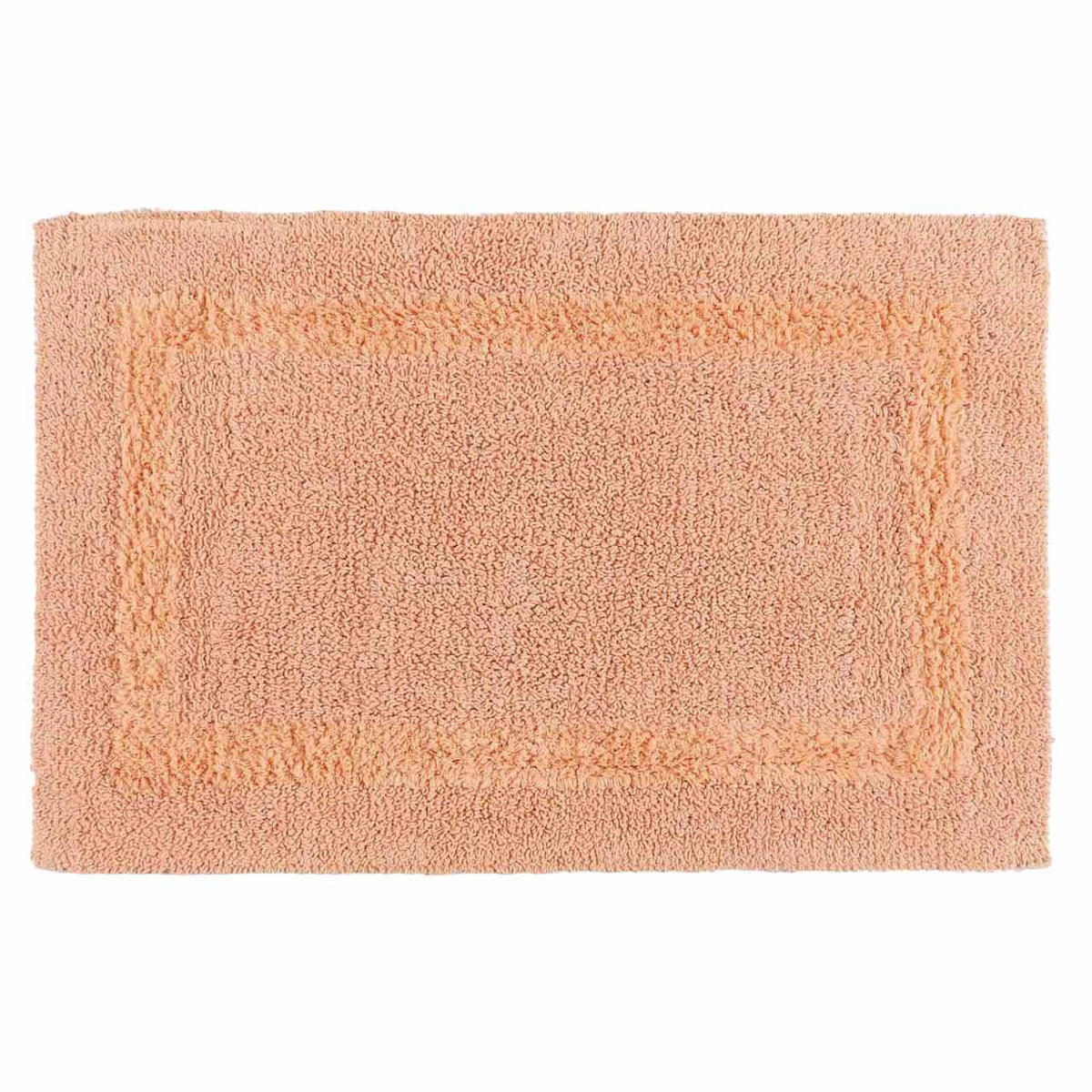 BADEMATTE 50/80 cm, 100% Baumwolle, wendbar - Orange, Textil (50/80cm) - Homescapes