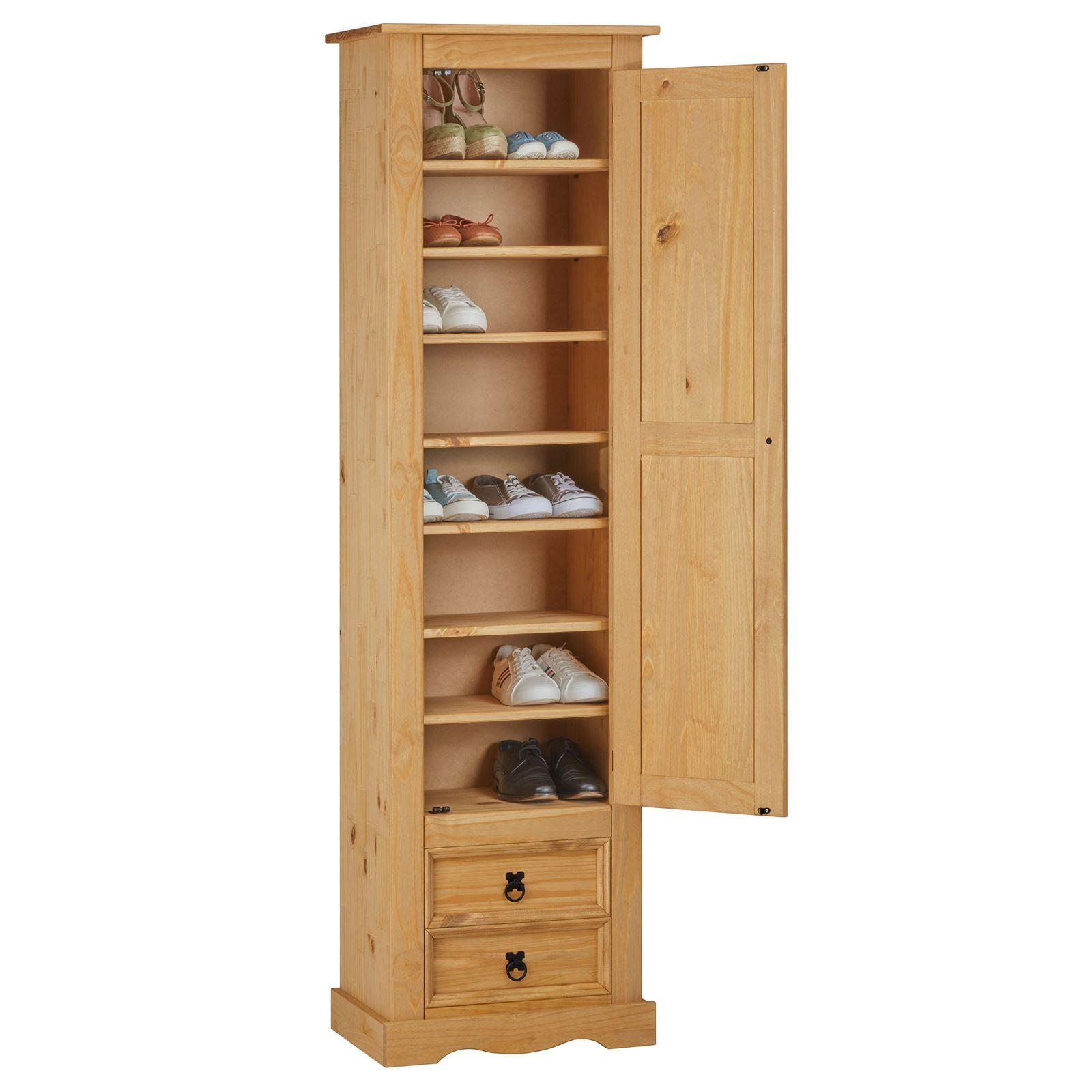 SCHUHSCHRANK TEQUILA - Braun, Holz (53/190/38cm) - IDIMEX