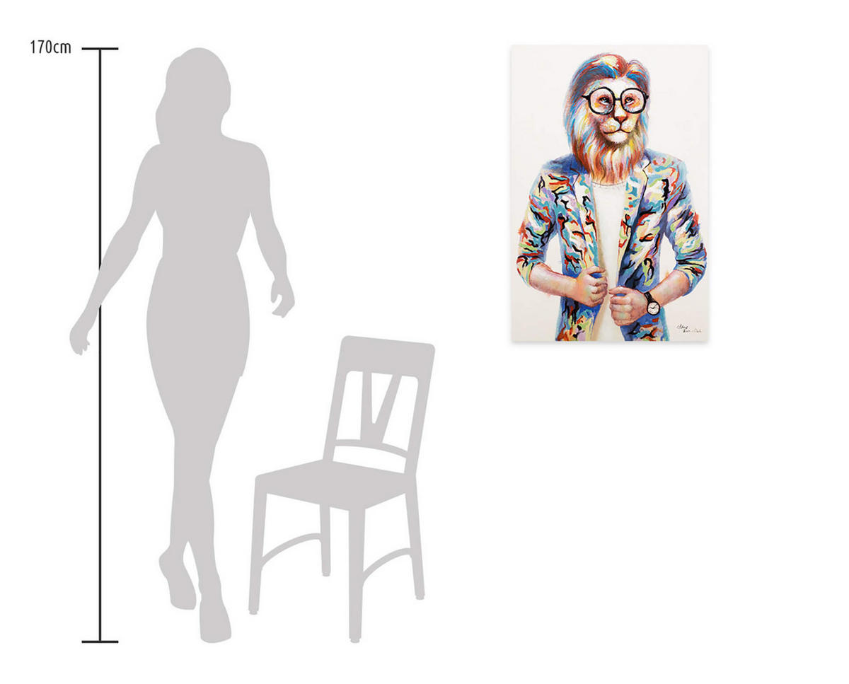 ACRYLBILD HANDGEMALT 60/90 cm - Multicolor, Holz/Textil (60/90cm) - KUNSTLOFT