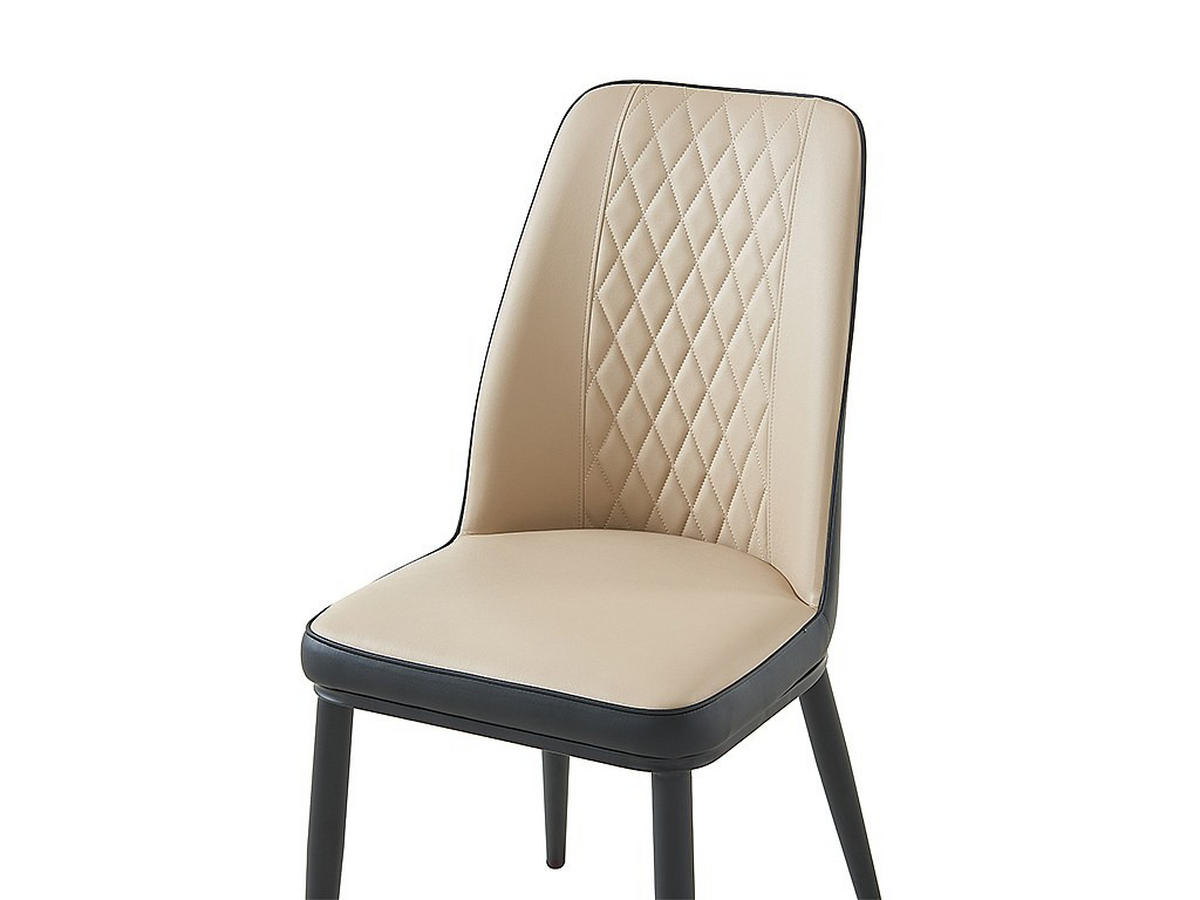 STUHL - 46 cm x 56.5 cm - kunstleder - anthrazitgrau, beige Mildura - Grau, Leder (46/94/56.5cm) - Vente-Unique