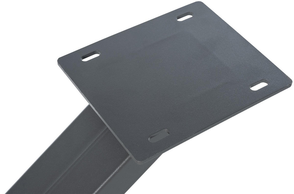 TISCHBEIN eckig 120/60/72 cm Metall grau - Grau, Metall (120/72/60cm) - CLP