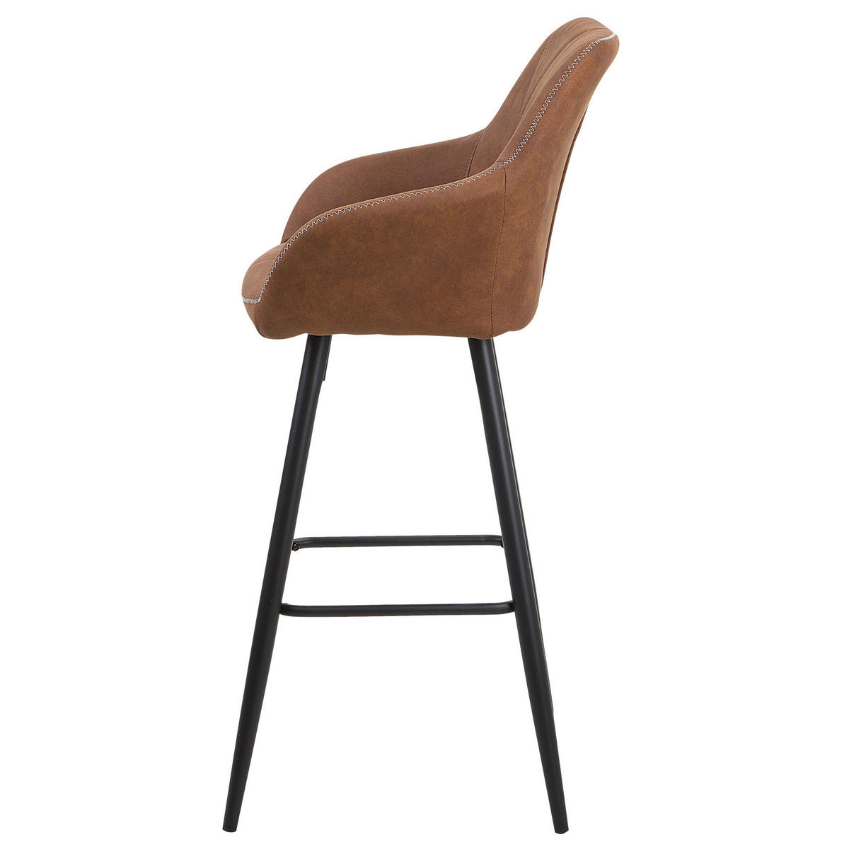 BARSTUHL 2er-Set Polsterbezug Braun Darien - Braun, Textil/Metall (44/104/41cm) - Beliani