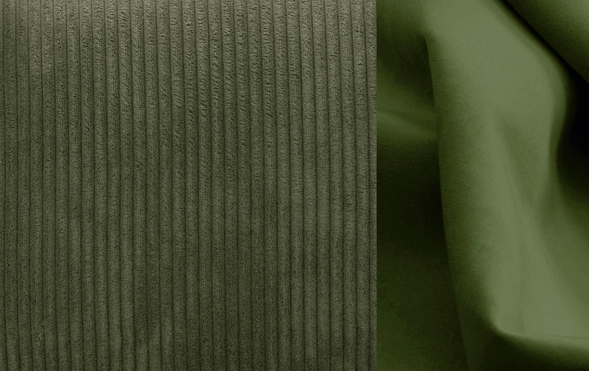 ECKSOFA TAUER 5-Sitzer, olivgrün - Schwarz/Olivgrün, Holzwerkstoff/Kunststoff (294/173cm) - Courtois Laville