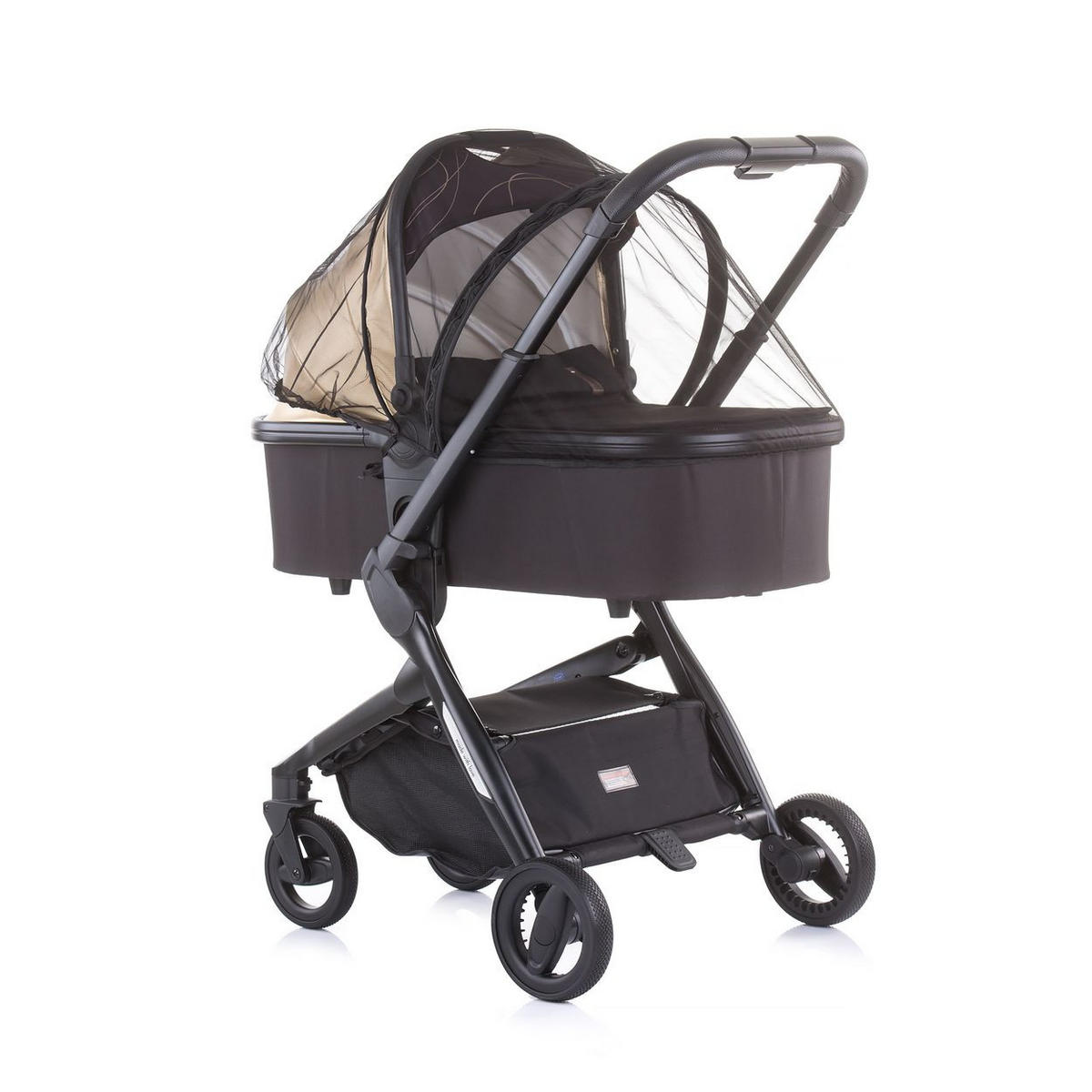 MOSKITONETZ Lux schwarz Insektenschutz, Kinderwagen, Buggy, Reißverschluss, universell passend - Schwarz, Textil - Chipolino