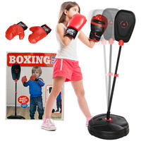 KINDER Boxsack, Schwarz, Stahl, Kunststoff, 34cm x 34cm x 124cm - Schwarz, Metall (34/34cm) - AIYAPLAY