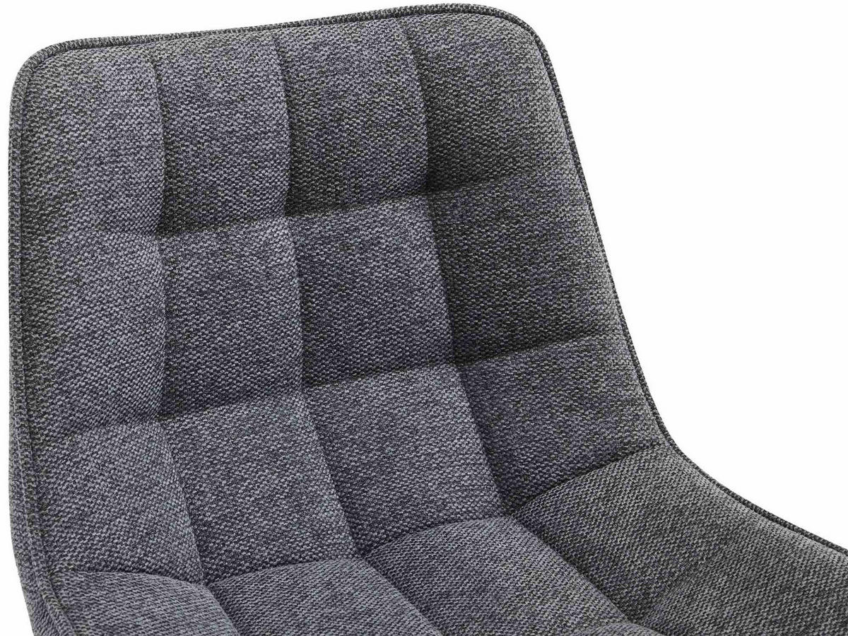 BARHOCKER 2er Set Stoff dunkelgrau - Dunkelgrau/Schwarz, Textil/Metall (47/106/52cm) - CLP
