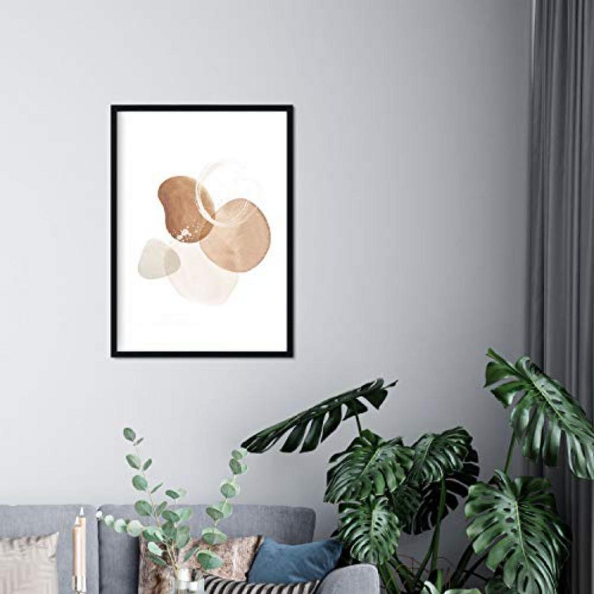 POSTER Set mit 4 Kunst Folien mit abstrakten Formen und Figuren A4 Rahmenlos - Klar, Papier (29.7/3cm) - Nacnic