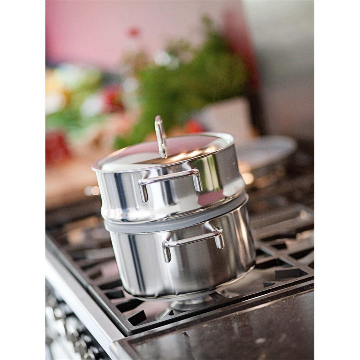 KOCHTOPF Apollo 7 - ø 24 cm / 5.2 Liter - Silberfarben, Metall (24cm) - Demeyere