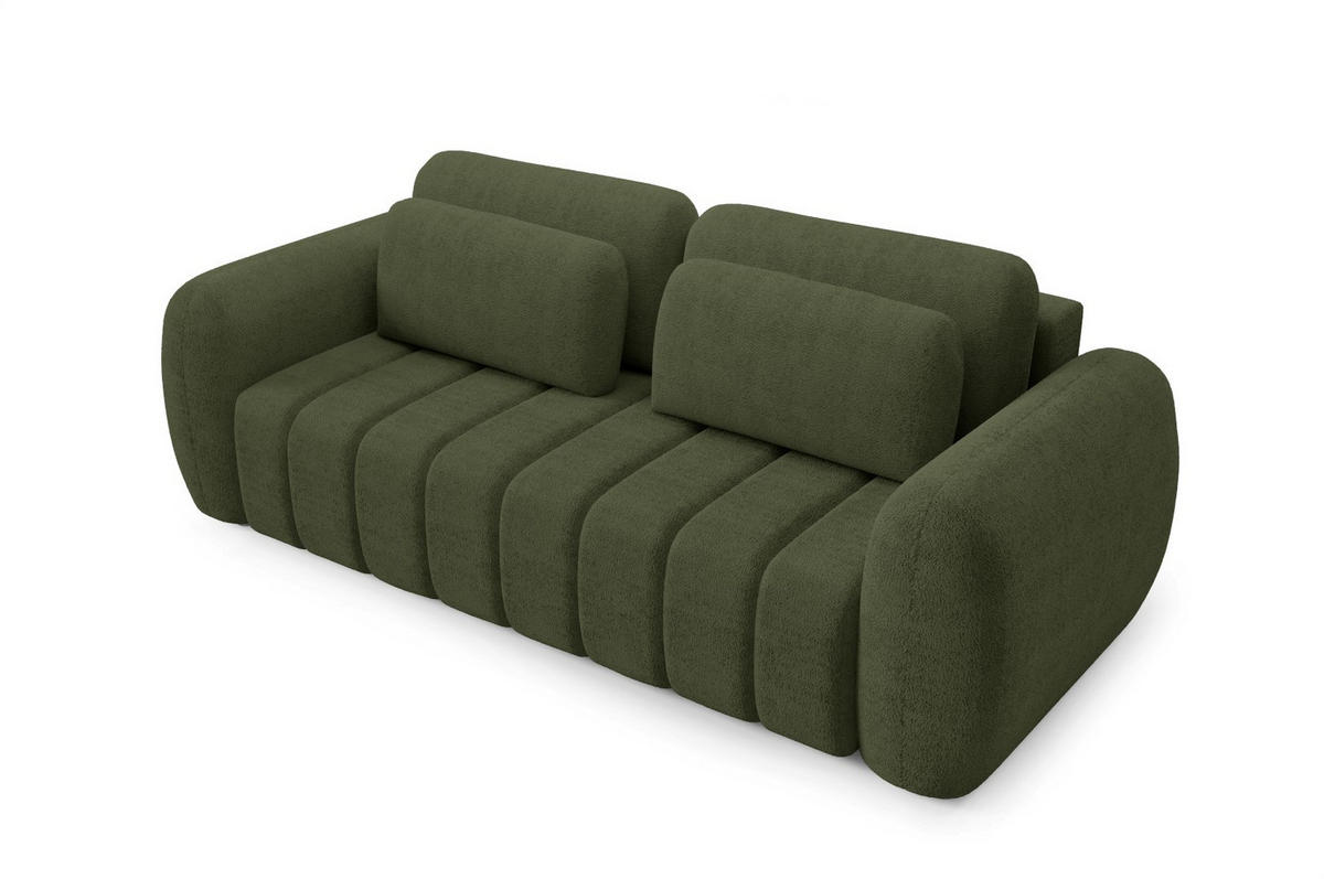 SCHLAFSOFA mit Bettkasten Premium Grün - Schwarz/Grün, Holz/Holzwerkstoff (266/95/110cm) - Furnisell