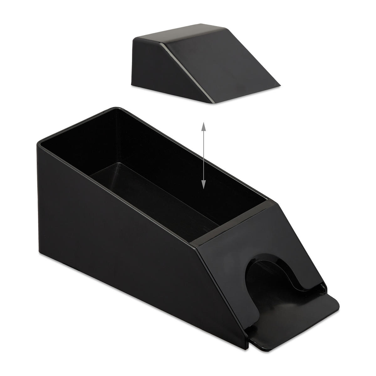 KARTENSCHLITTEN - Schwarz, Kunststoff/Metall (10/25cm) - Relaxdays