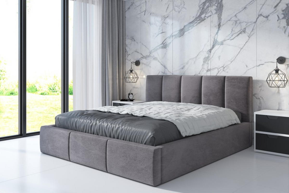 POLSTERBETT KENET 180x200 Grau - Grau, Textil (180/200cm) - A&J MöbelLand