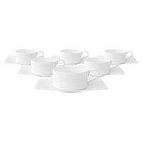 TEETASSEN MIT UNTERTASSEN Modern Grace weiß 150 ml 6er Set - Weiß, Keramik (14/6.7/17cm) - Villeroy & Boch