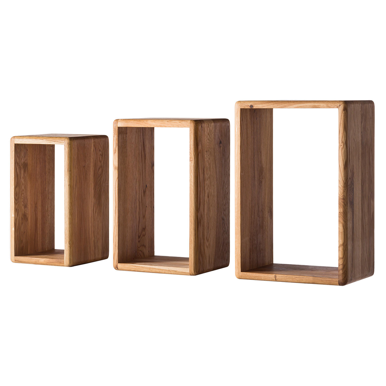 WANDREGAL - Braun - Eichefarben, Holz (45/30/20cm) - home24