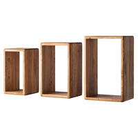 WANDREGAL - Braun - Eichefarben, Holz (45/30/20cm) - home24