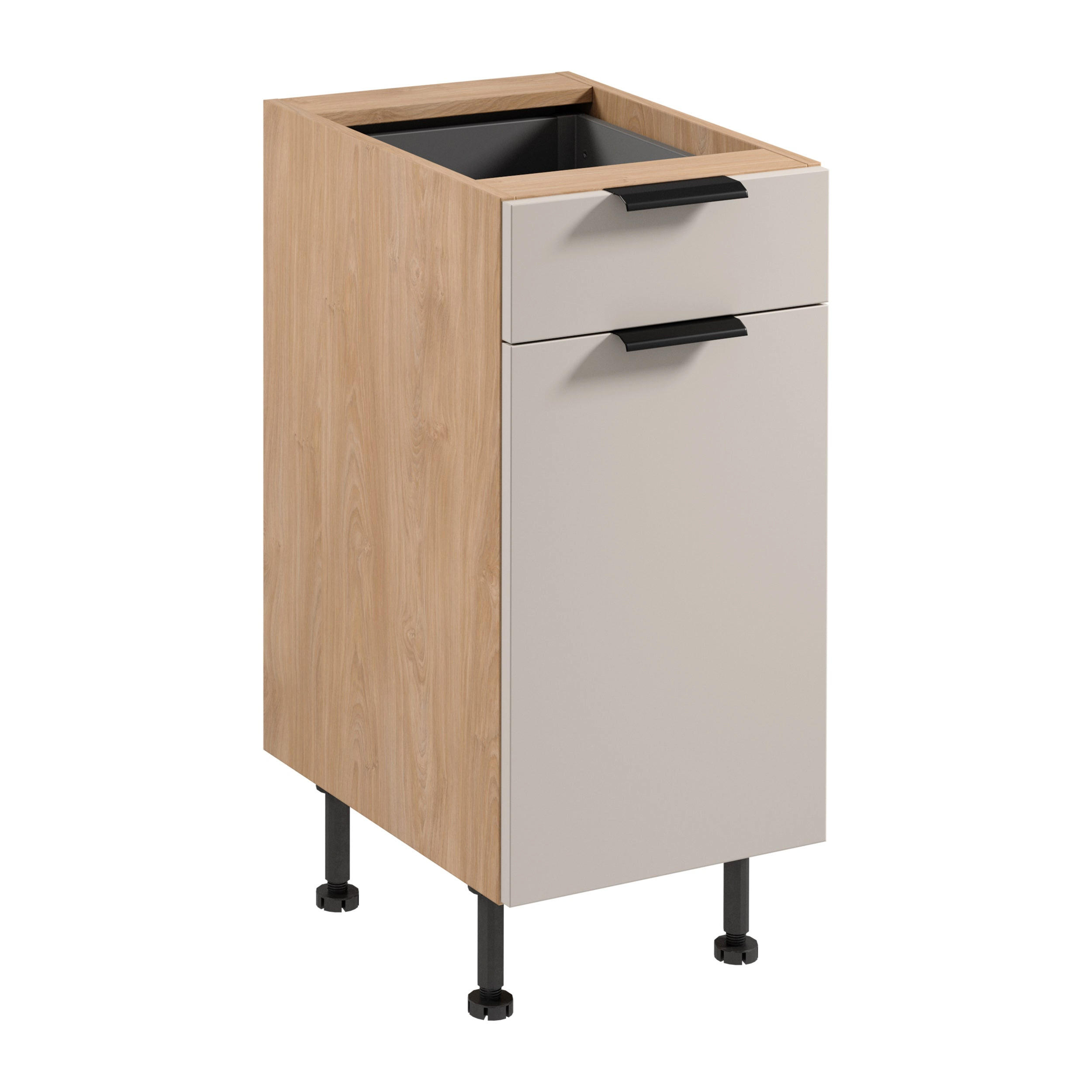 UNTERSCHRANK D40S1 P/L – Sorento Beige Sonoma Eiche – Beige / Sonoma Eiche - Beige/Sonoma Eiche, Holzwerkstoff (40/87/52cm) - ROYAL24_MARKT