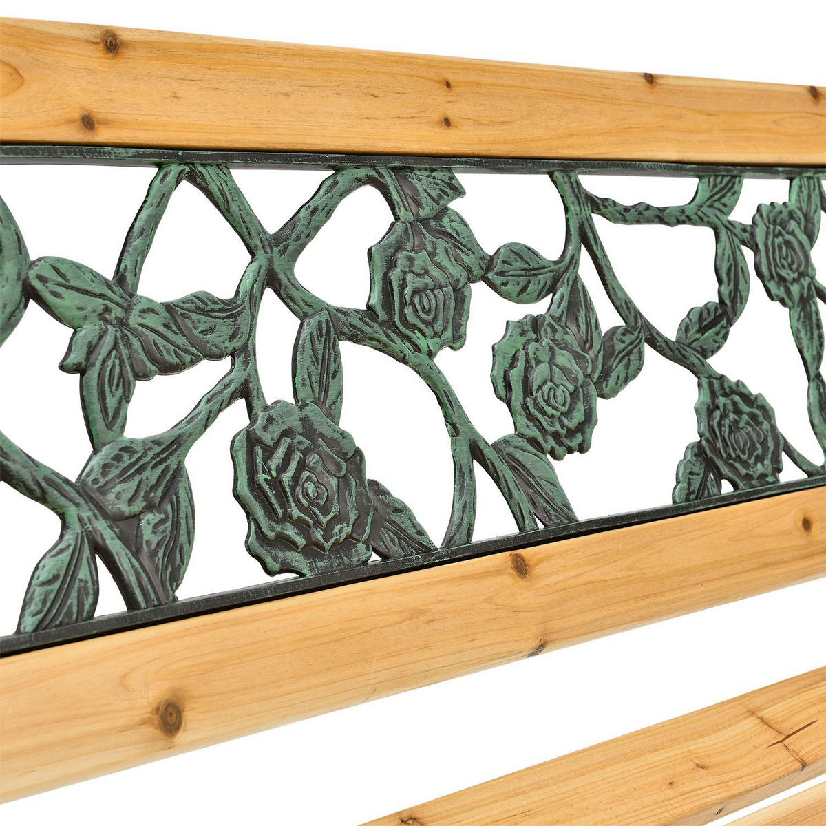 GARTENBANK Venezia 2-Sitzer - Braun, Holz (122/73/54cm) - Juskys