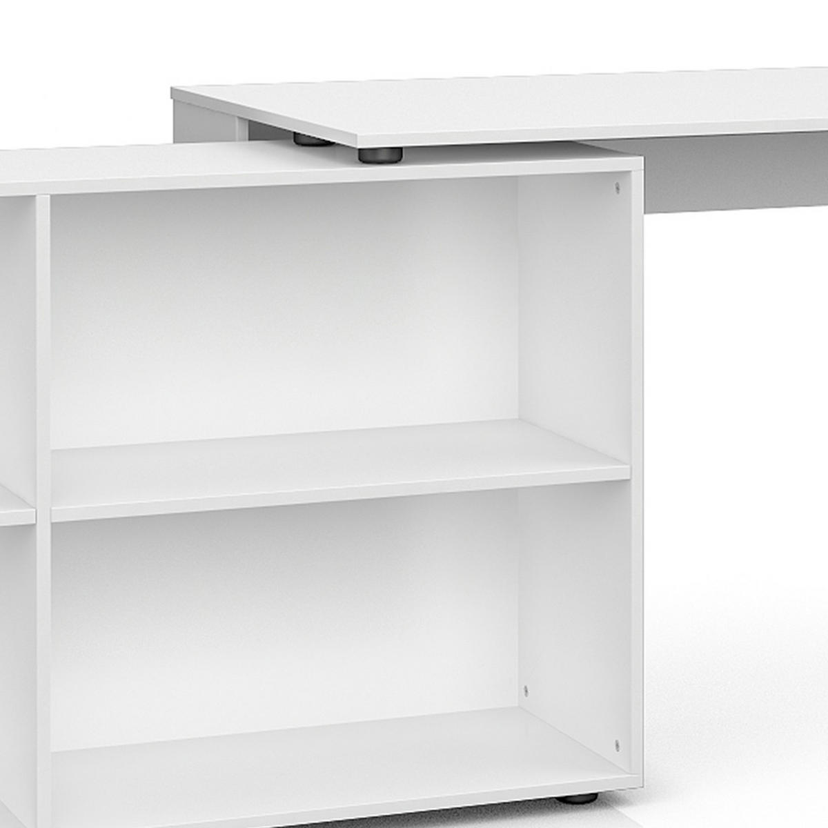 ECKSCHREIBTISCH FlexPlus Weiß 137 x 60 cm - Weiß, Holzwerkstoff (60/137/75.4cm) - Vicco