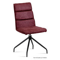 ESSZIMMERSTUHL drehbar (8er-Set) Domini 47x92x60 Schwarz/Marsala - Brombeere/Schwarz, Kunststoff (60/92/47cm) - 58aufmkessel