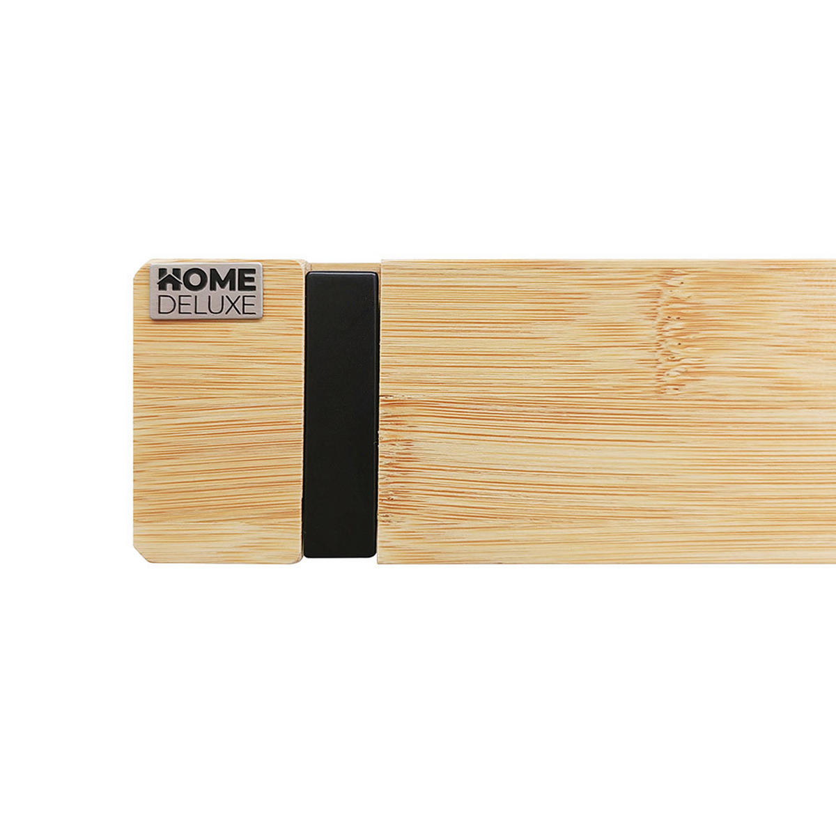 GARDEROBENLEISTE HOOK inkl. Haken und Magnete - Bambus - 8 x Haken - Naturfarben, Holz (82/5.5/2cm) - Home Deluxe