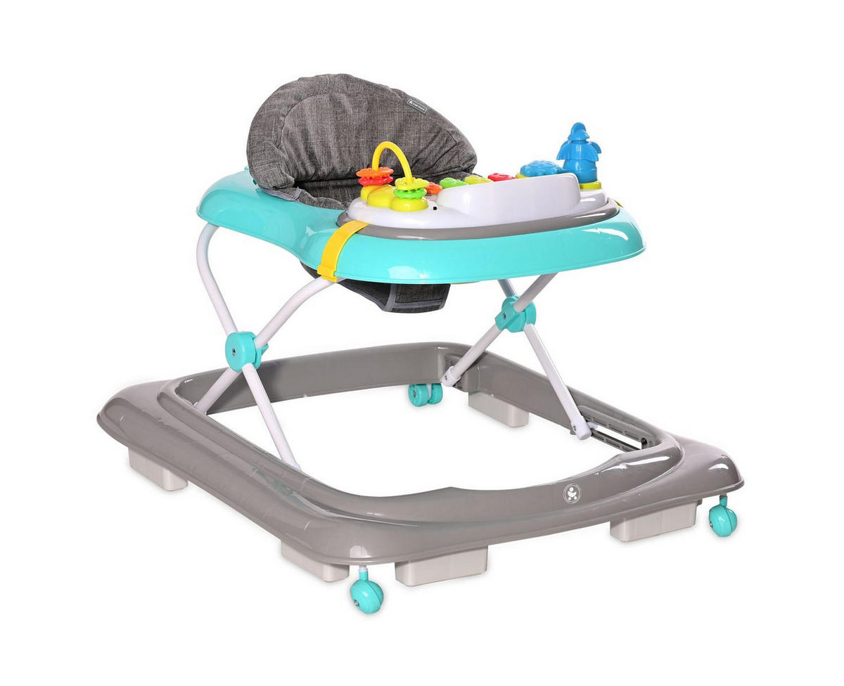 LAUFLERNHILFE Sea Adventure türkis Spielcenter Musikfunktion höhenverstellbar - Grün, Kunststoff (62/62/70cm) - Lorelli