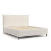 POLSTERBETT Cape Cod Creme 180/200 cm im Chenille-Stoff - Creme/Schwarz, Holz/Holzwerkstoff (180/200cm) - Maison de Reve