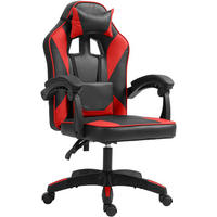 BÜROSTUHL Calyx Kunstleder schwarz/rot - Rot/Schwarz, Metall (60/121/59cm) - TPFLiving