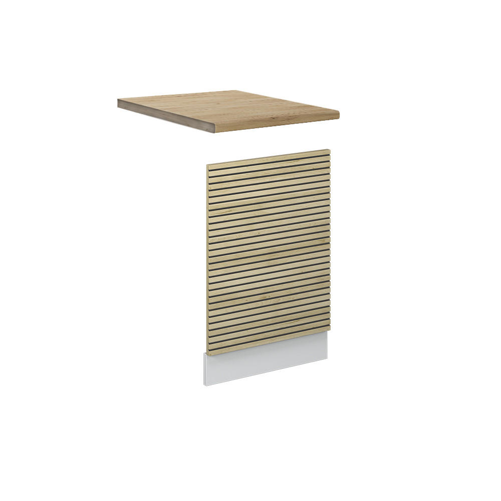 FRONTPANEL Fame-Line Ekpanel 45 cm , AP Oak Ekfärgad, Vit 67.4/45/60 cm