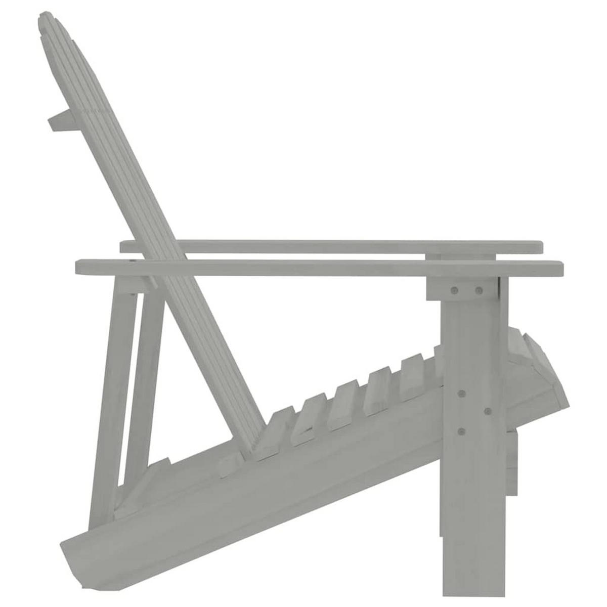 GARTENSTUHL Holz Grau - Grau, Holz (90/88/70cm) - vidaXL