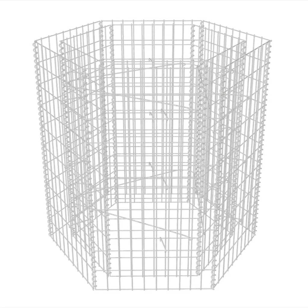 furnicato Sechseckiges Silber 90x100x100 cm