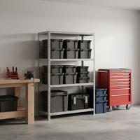 SCHRAUBREGAL PANDA MID | HxBxT 150x110x40cm | 4 Fachböden | Fachlast 75kg | Grau - Grau, Metall (110/150/40cm) - PROREGAL