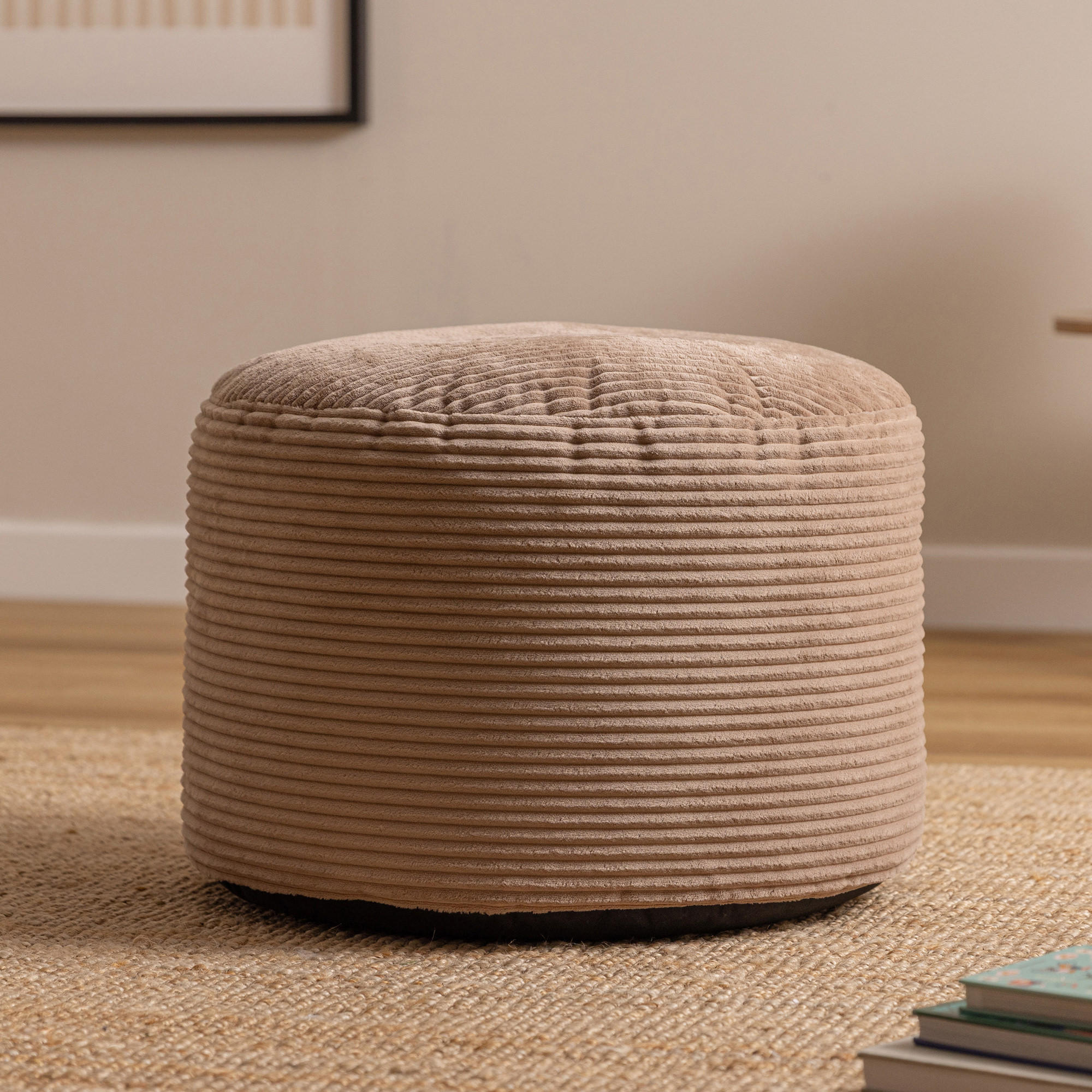 SITZPOUF Rund Milano - Mokka, Textil (55/35/55cm) - icon