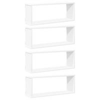 WANDREGALESET 4-tlg. 60/15/23 cm aus Holzwerkstoff Weiß - Weiß, Holz (60/23/15cm) - vidaXL