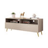 TV-ELEMENT Temerra 2K - Beige/Goldfarben, Holzwerkstoff/Metall (150/57/42cm) - MIRJAN24