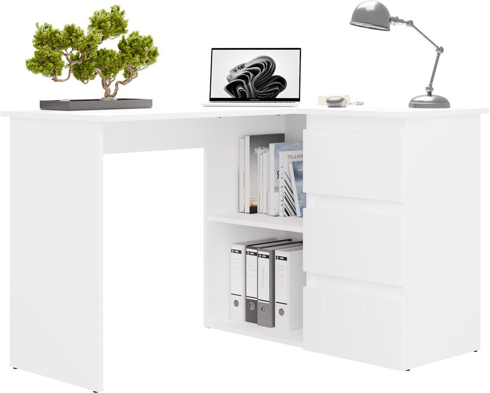 SCHREIBTISCH Weiß 120/75/49 - Weiß, Holzwerkstoff (90/50/75cm) - RAUMHIRSCH FURNITURE