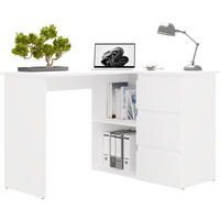 SCHREIBTISCH Weiß 120/75/49 - Weiß, Holzwerkstoff (90/50/75cm) - RAUMHIRSCH FURNITURE