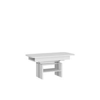 COUCHTISCH rechteckig ausziehbar höhenverstellbar Ablage 110/64/56 cm - Weiß, Holzwerkstoff (65/110/56cm) - designimpex