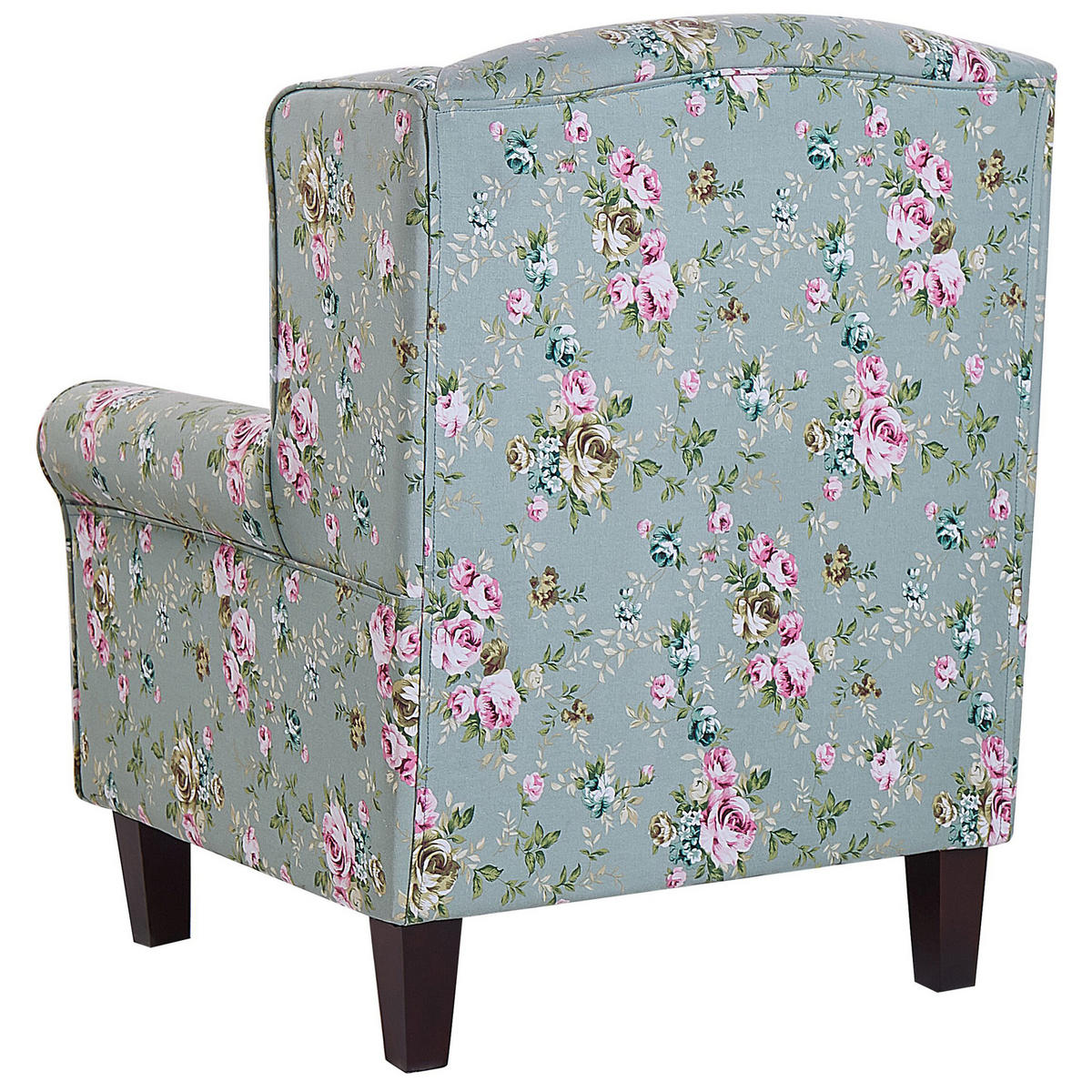 SESSEL Polsterbezug grün Blumenmuster plus Hocker Hamar - Multicolor/Grün, Textil (77/95/78cm) - Beliani
