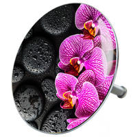 BADEWANNENSTÖPSEL Madeira - Schwarz, Metall (8/10/10cm) - Sanilo