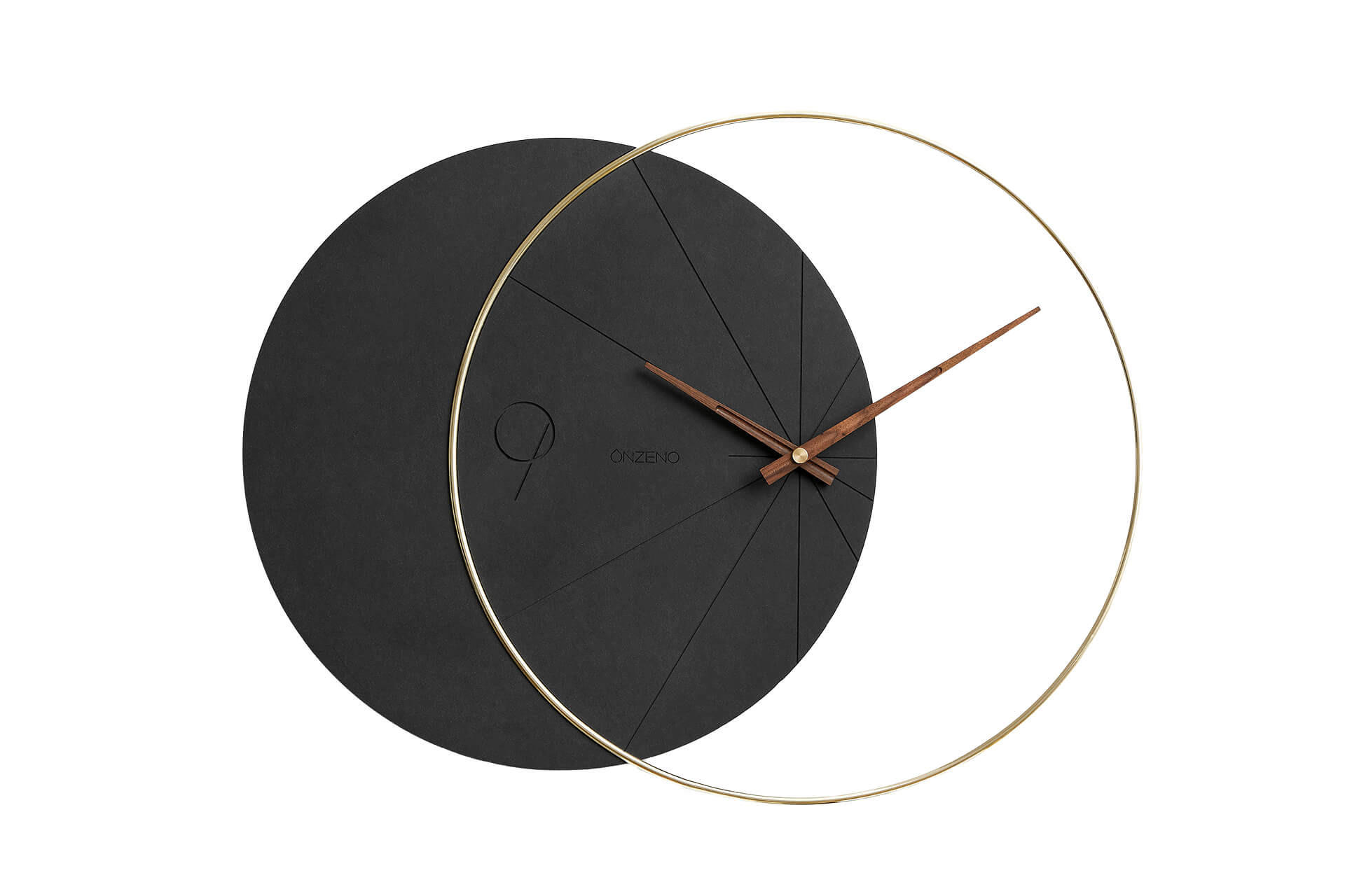 WANDUHR Design 58/40,4 cm - Schwarz, Holzwerkstoff/Metall (1.66/40.4/1cm) - ONZENO