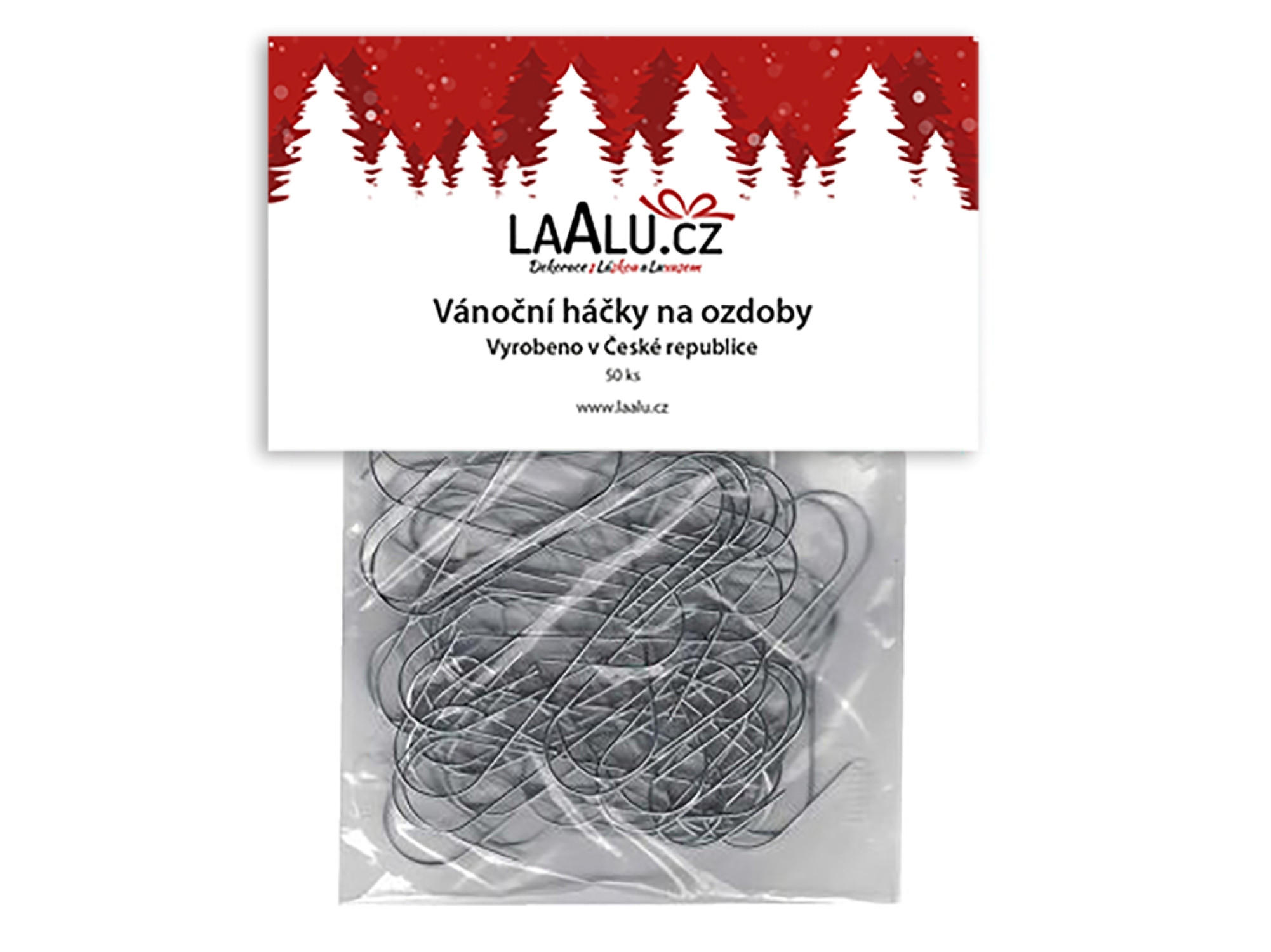 ORNAMENTHAKEN 50 Stück - klassisch - Grau, Metall (10cm) - LAALU