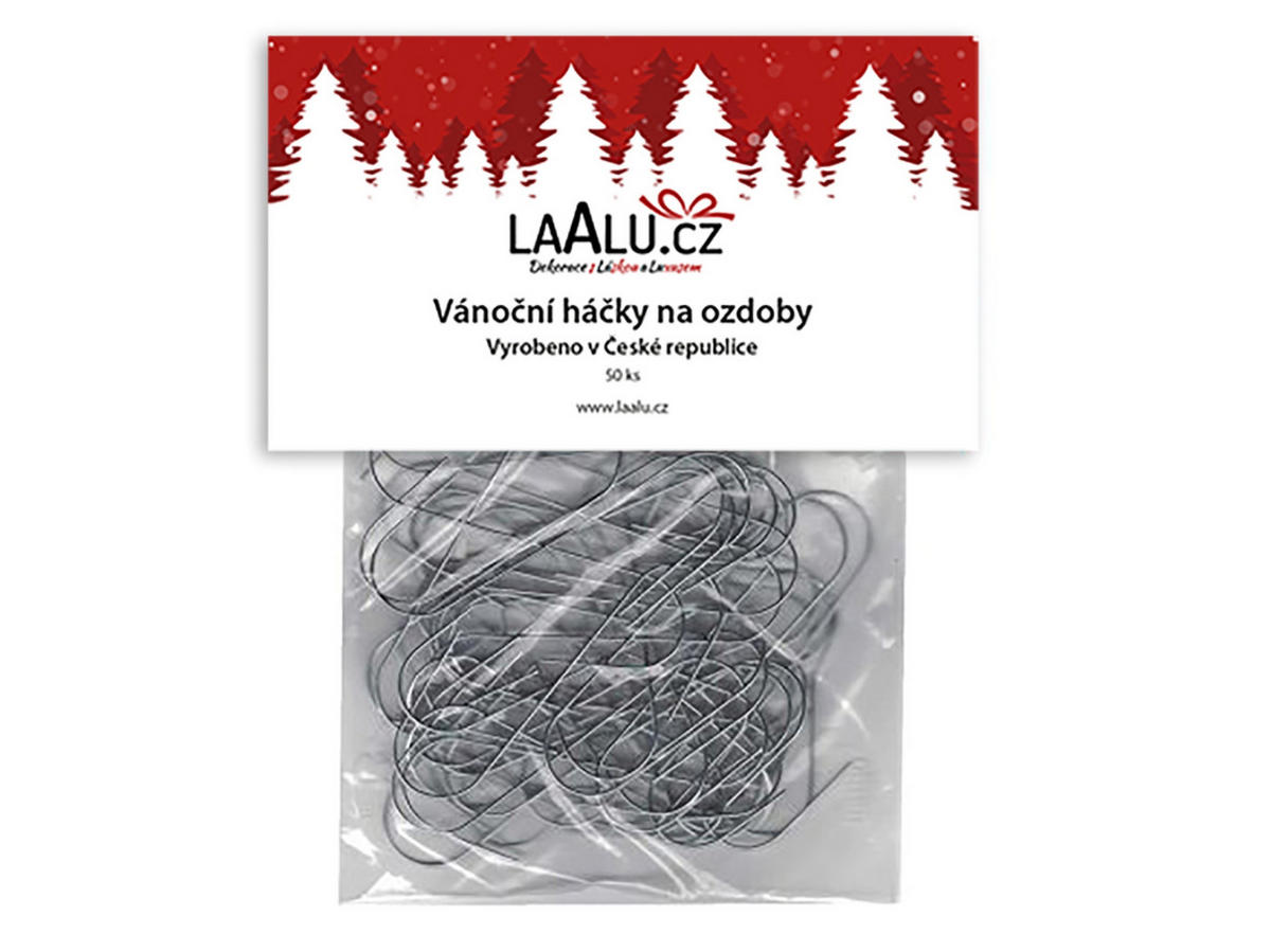 ORNAMENTHAKEN 50 Stück - klassisch - Grau, Metall (10cm) - LAALU