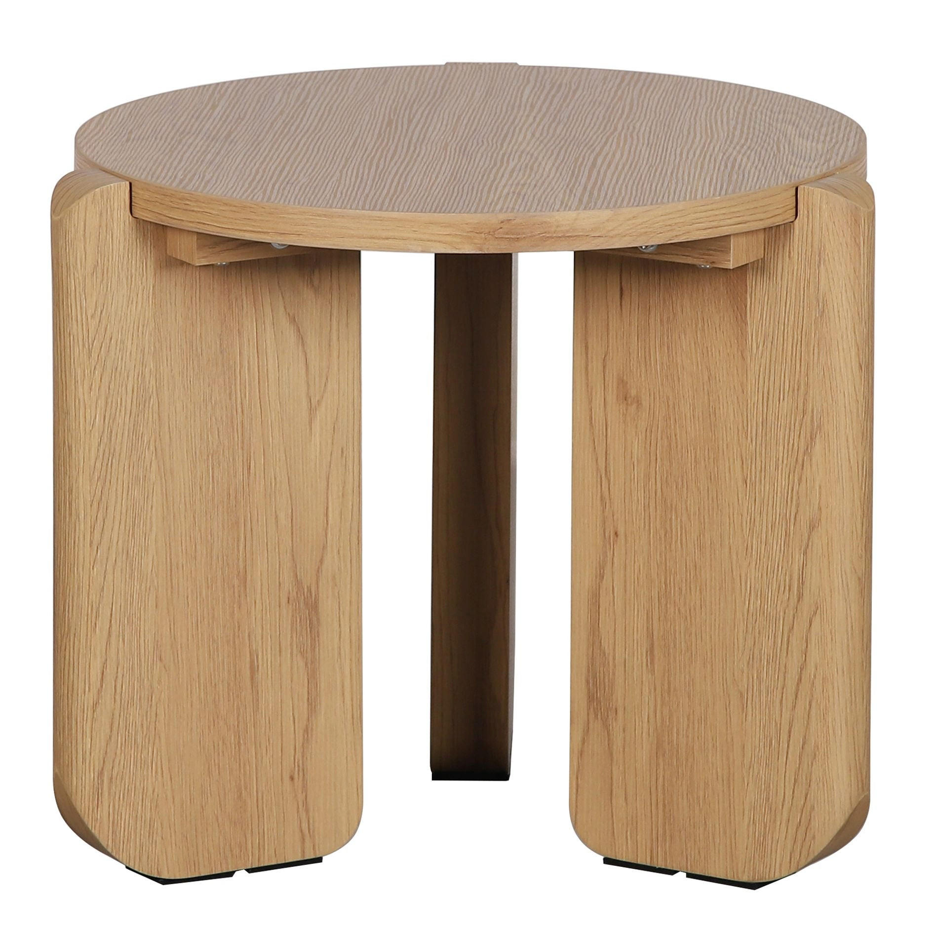 KONFERENČNÍ stolek Preffines S Dekor dub Ø 50 cm - barva dubu, kompozitní dřevo (50/50/45cm) - Selsey