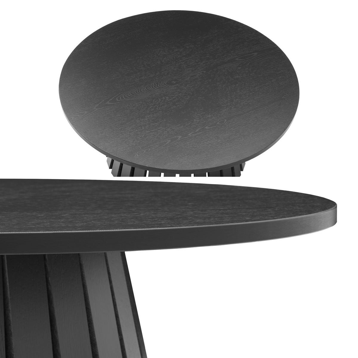 COUCHTISCH Liv Schwarz Ø 80 cm - Schwarz, Holzwerkstoff (80/80/35cm) - Happy Garden