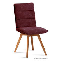 ESSZIMMERSTUHL (4er-Set) Dobra 47x92x60 Eiche geölt/Marsala - Eichefarben/Brombeere, Kunststoff (60/92/47cm) - 58aufmkessel