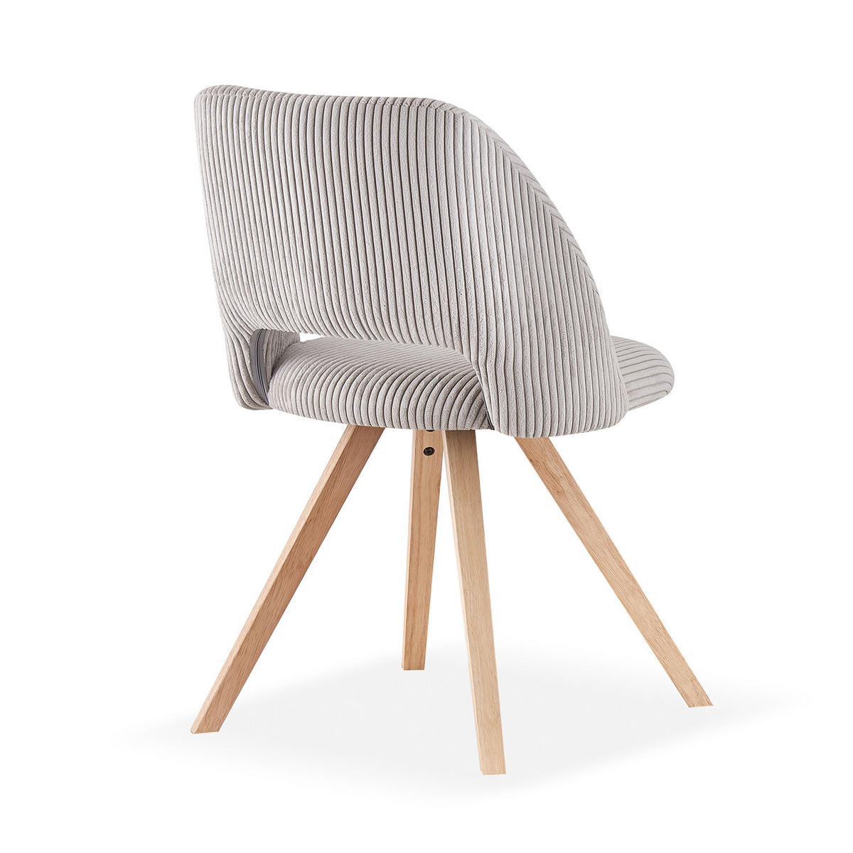 STUHL MARY Grau 2 Stück - Grau, Eichenholz/Textil (53/81/59cm) - B&D Home