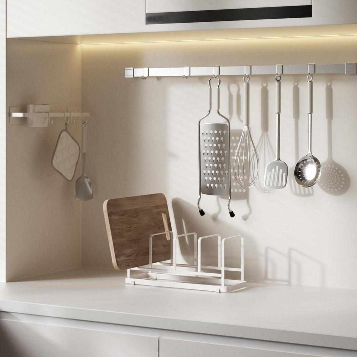 TELLERSTÄNDER Edelstahl, Abtropfgestell, verstellbar, 2-teilig - Weiß, Metall (15/30/21cm) - LUXUSKOLLEKTION