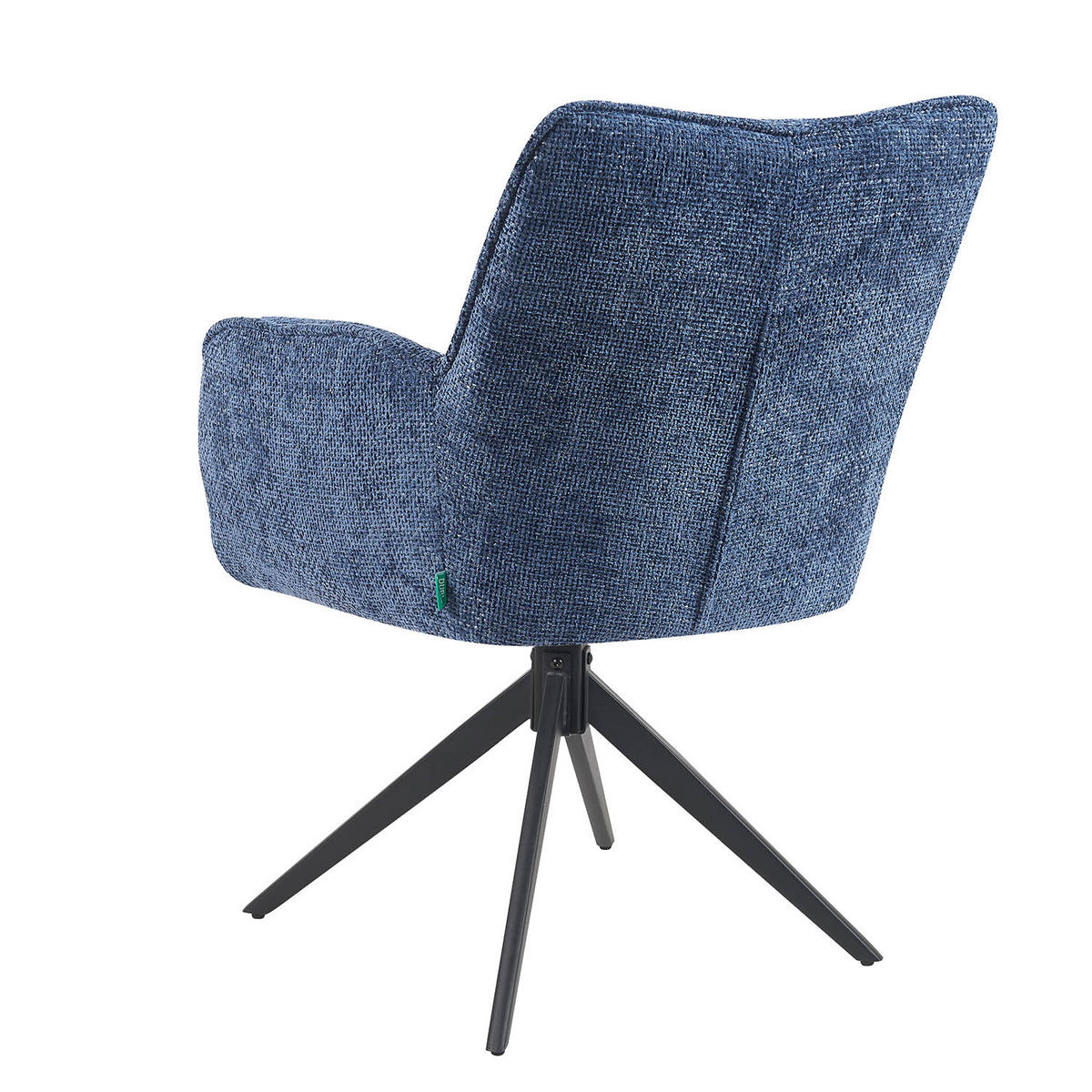DREHSTUHL Mika-Enya - Blau/Schwarz, Textil/Metall (59/84/66cm) - DUBI Möbel