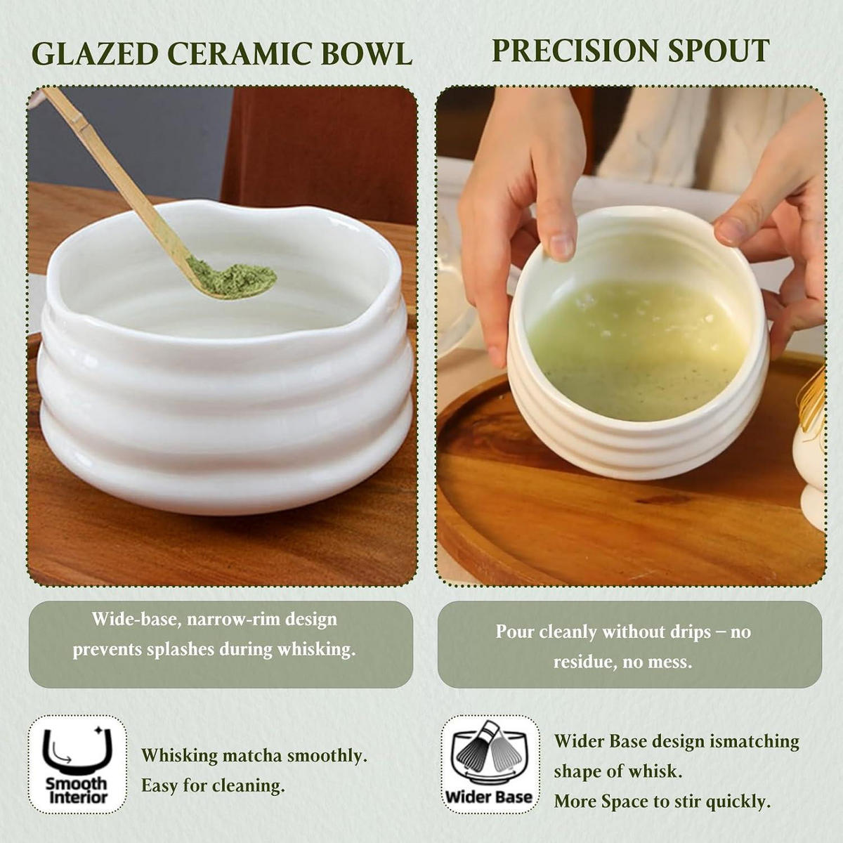 MATCHA Set 5-teiliges Set - Weiß, Keramik (12.7/7.4/12.7cm)